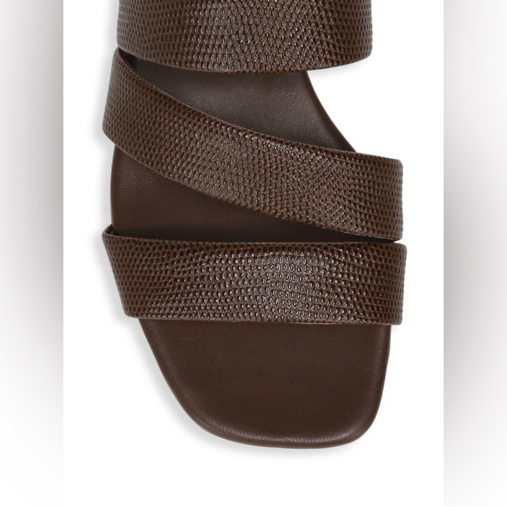 Vince Brown Triple-Strap Slide Sandals - Picture 10 of 13
